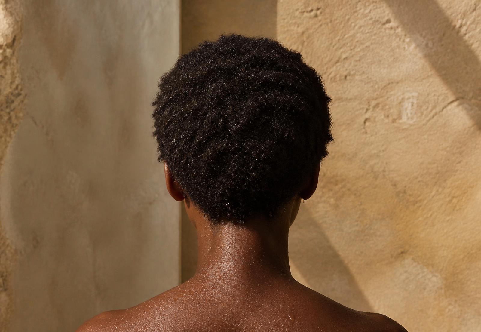 Healthy textured hair in natural light